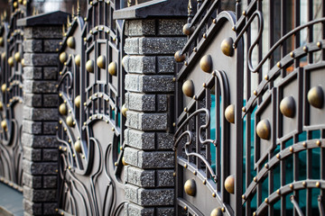 beautiful decorative metal elements forged wrought iron gates