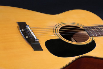acoustic guitar close up