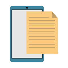 smartphone with documents symbol