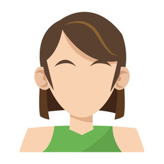 Woman faceless cartoon