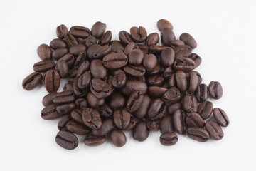 Stack of coffee beans