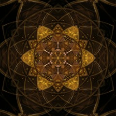Fototapeta na wymiar Abstract graphic painting golden background. Elite and rich pattern. Liquid gold fractal art. 