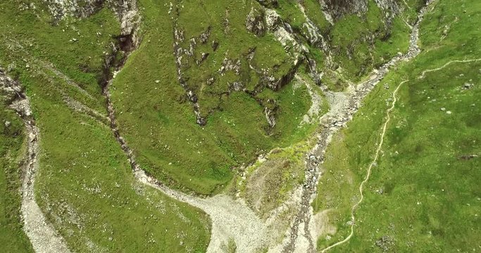 Lost Valley (Coire Gabhail) Glen Coe Scotland aerial view