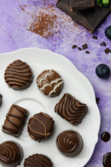 chocolate candies of different shapes