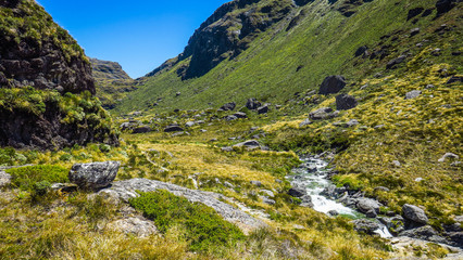 Obraz premium Day hike on the Routeburn Track near Queenstown