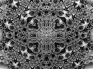 Abstract fractal pattern with embossed elements