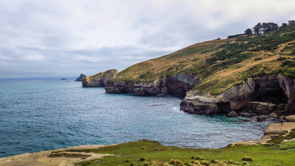 Tunnel Beach near Dunedin in New-Zealand