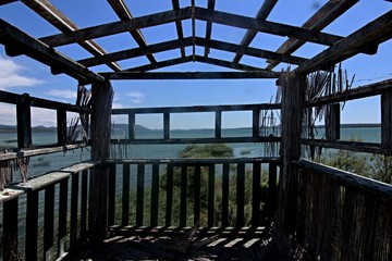 natural observation tower, view from the inside, Croatia