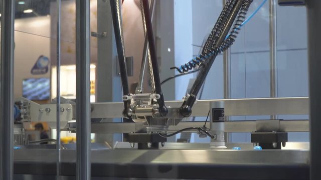 Universal industrial equipment for many different purposes, programmable robot for sorting products