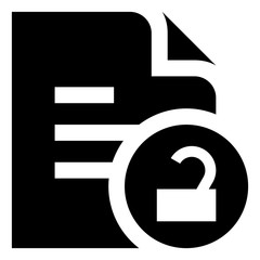 Unsecure Document Vector Icon