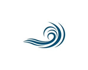 Water wave logo illustration