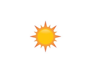 Sun logo template vector icon illustration