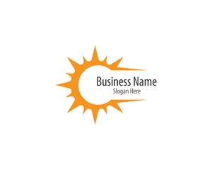 Sun logo template vector icon illustration