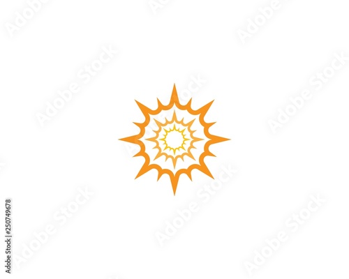 Sun Logo Template Vector Icon Illustration Stock Image And