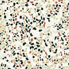 Terrazzo flooring seamless pattern background texture. Abstract vector design for print on floor, wall, tile or textile. 