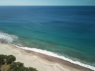Coastline with blue sea water