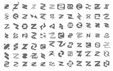 Vector illustration concept of z letter logo. Icon on white background - obrazy, fototapety, plakaty