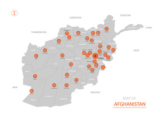 Stylized vector Afghanistan map