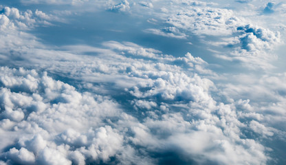 Blue sky background with clouds.