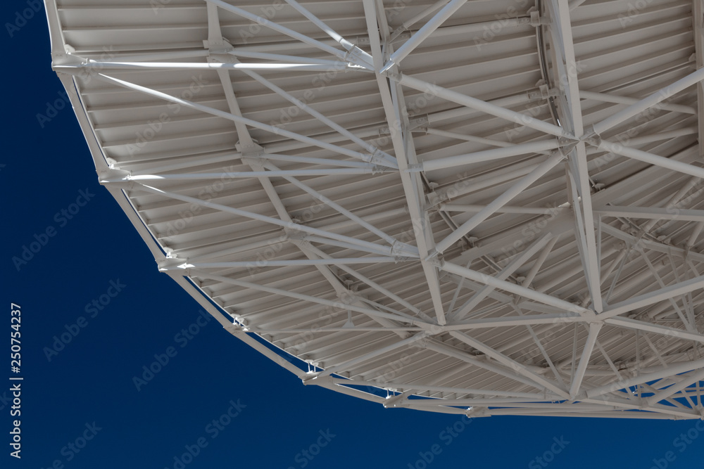Canvas Prints very large array view from bottom of a radio satellite dish at the vla against a deep blue sky, hori