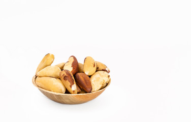 Bowl of Brazil nuts (Bertholletia excelsa)
