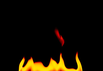 Defocused Burning Flames on a Black Background