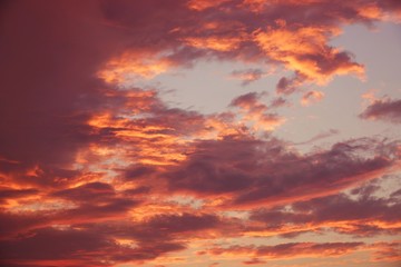Naklejka na ściany i meble beauty colorful dramatic sky with cloud at sunset