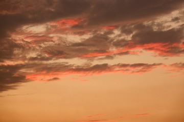 beauty colorful dramatic sky with cloud at sunset
