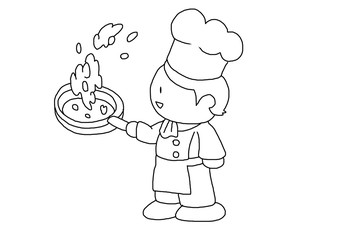 コックさん・調理中