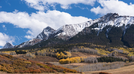Mount Sneffels  Mountain Range on the North Western side.  Viewed from the Last Dollar Road, Colorado.