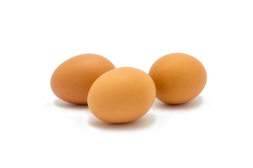 Eggs on a white background
