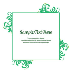 Vector illustration your sample text here with flower design frame hand drawn