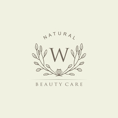 Feminine Hand Draw W Letter Logo