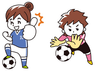 サッカー選手の女性