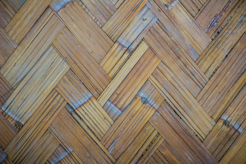 Woven bamboo pattern for background. Handicraft bamboo wood weave texture. Old bamboo weaving pattern texture for background and design art work.