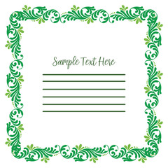 Vector illustration flower style frame with your sample text here hand drawn