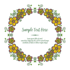 Vector illustration your sample text here with orange flower frame hand drawn