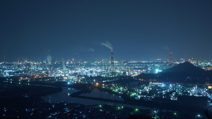 工場の夜景