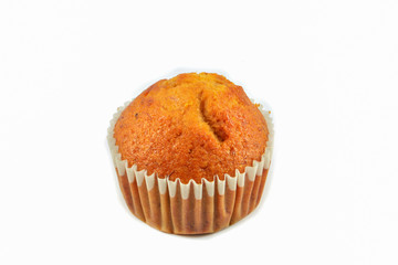 Muffins Banana Cupcake isolated on white background / dessert delicious made from cavendish banana