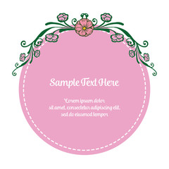 Vector illustration frame ornate flower with your sample text here hand drawn