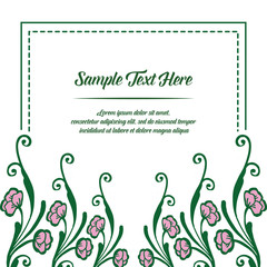 Vector illustration frame ornate flower with your sample text here hand drawn