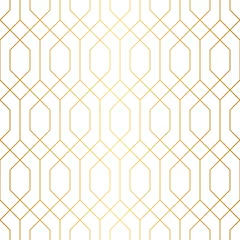 Wallpaper murals Gold abstract geometric Geometric squares seamless pattern