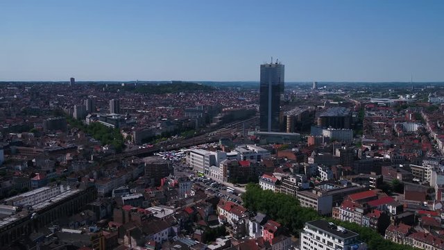 Aerial Belgium Brussels June 2018 Sunny Day 30mm 4K Inspire 2 Prores  Aerial video of Brussels Belgium downtown on a sunny day.