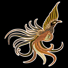 Batik Illustration of Birds From Indonesia.  Simple and Elegant, Suitable For Use With Patterns, Fabric, Screen Printing, Cloth, Etc