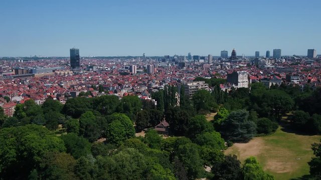 Aerial Belgium Brussels June 2018 Sunny Day 30mm 4K Inspire 2 Prores  Aerial video of Brussels Belgium downtown on a sunny day.