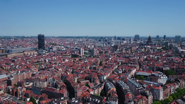 Aerial Belgium Brussels June 2018 Sunny Day 30mm 4K Inspire 2 Prores  Aerial video of Brussels Belgium downtown on a sunny day.