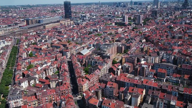 Aerial Belgium Brussels June 2018 Sunny Day 30mm 4K Inspire 2 Prores  Aerial video of Brussels Belgium downtown on a sunny day.