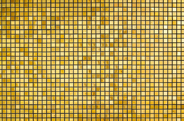 Shiny golden square,Bright abstract mosaic golden background with gloss,Creative abstract