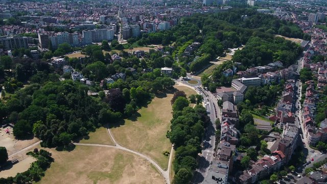 Aerial Belgium Brussels June 2018 Sunny Day 30mm 4K Inspire 2 Prores  Aerial video of Brussels Belgium downtown on a sunny day.
