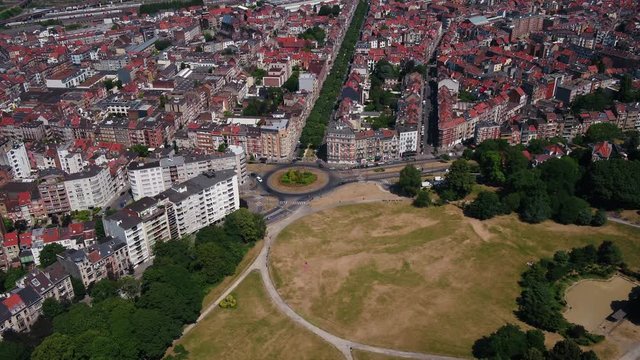Aerial Belgium Brussels June 2018 Sunny Day 30mm 4K Inspire 2 Prores  Aerial video of Brussels Belgium downtown on a sunny day.
